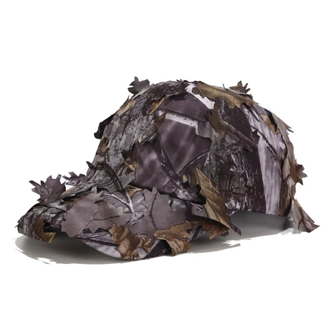3D Blad Camouflage Honkbalpet Tactische Jacht Outdoor Ghillie Hoed Verstelbaar Bionisch Bladontwerp Polyester