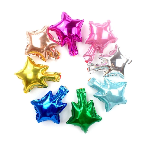 Heart Star Shaped Aluminum Foil Balloons Metallic Glossy Inflatable Birthday Wedding Party Decoration Festive Decorative