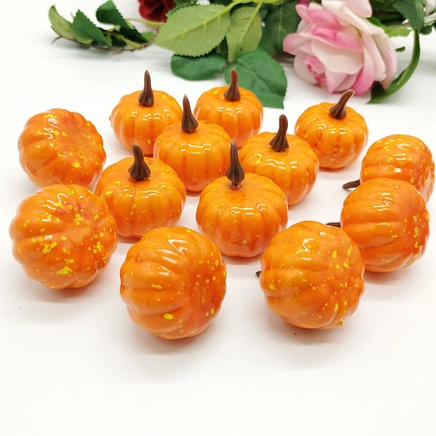 Künstliche Mini Kürbisse Schaumstoff Realistisch Ernte Herbst Haus Deko Halloween Thanksgiving Fotografie Requisiten Zubehör