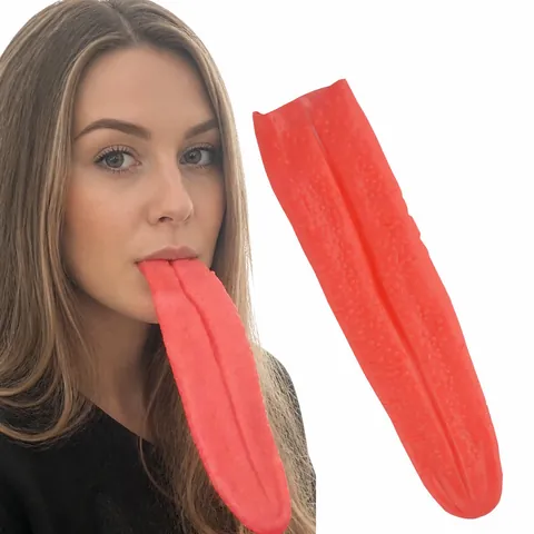Simulación Realista Lengua Larga Caucho Horror Aterrador Broma Juguete Para Halloween Día De Los Inocentes Magia Disfraz Accesorios