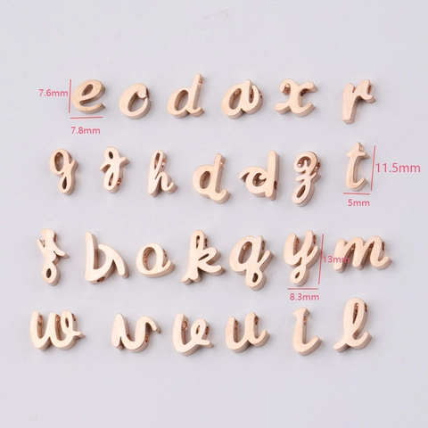 Kleinbuchstaben Alphabet Anhänger Spiegelpoliert Edelstahl Perlen Für DIY Schmuckherstellung Handgefertigtes Zubehör