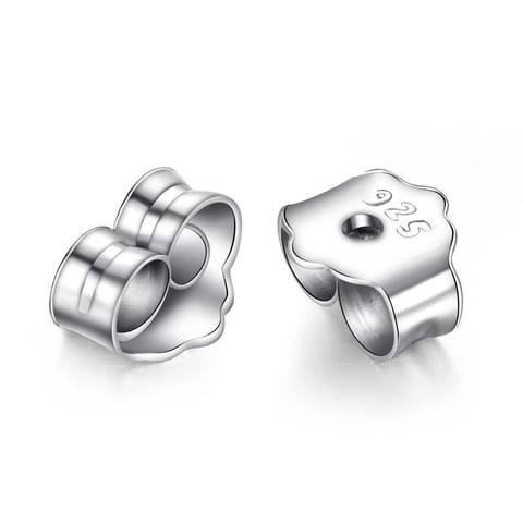 Chiusure Per Orecchini In Argento Sterling 925 Silicone Farfalla Tappi Sostituzioni Sicure Per Perni Ipoallergenico