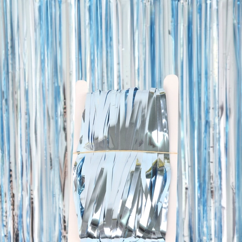 Metallic Foil Fringe Curtain Shimmering Tinsel Backdrop Party Birthday Wedding Christmas Festival Wall Decoration