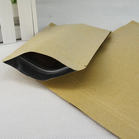Sacchetti Di Imballaggio Richiudibili In Carta Kraft Con Rivestimento In Alluminio Borsa Con Cerniera Per Alimenti