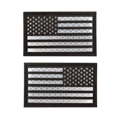 Outdoor Lasergesneden Vs Ir Reflecterende Tactische Moreel Badge Reflecterende Klittenband Patch Sterren En Strepen
