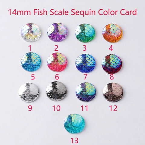 Στρογγυλά Resin Cabochons Με Λέπια Ψαριού Επίπεδη Πλάτη Ιριδίζοντα Λέπια Γοργόνας Αξεσουάρ Κατασκευής Κοσμημάτων DIY