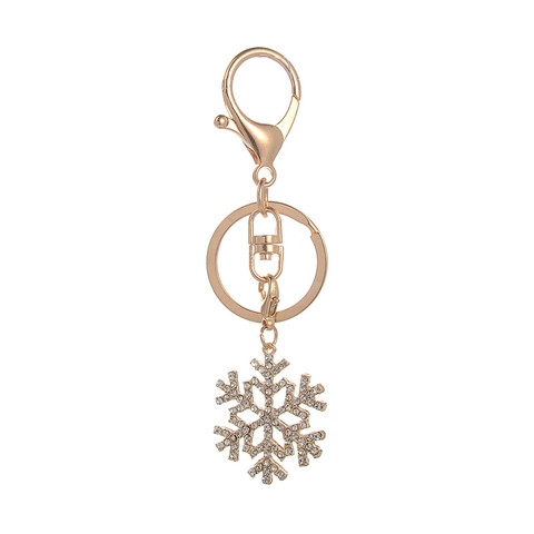 Portachiavi A Fiocco Di Neve Lega Strass Cristallo Regalo Di Natale Scintillante Anello Portachiavi Ciondolo Borsa Donna