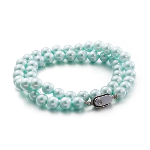 Collana Di Künstliche Perle Di Conchiglia A Strati Per Donna Elegante Filo Di Künstliche Perle Tonde Chiusura In Acciaio Inossidabile 316L