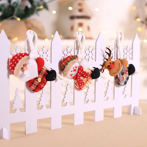 Weihnachten Plüsch Hängepuppe Ornamente Weihnachtsmann Schneemann Rentier Kletterseil Bär Für Zuhause Baum Fenster Weihnachtsdeko