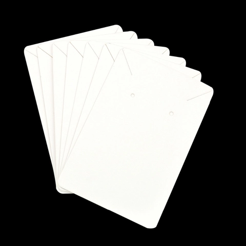 Jewelry Display Cards Kraft Paper Earring Necklace Packaging Hang Tags Blank Cardstock For Retail Small Business