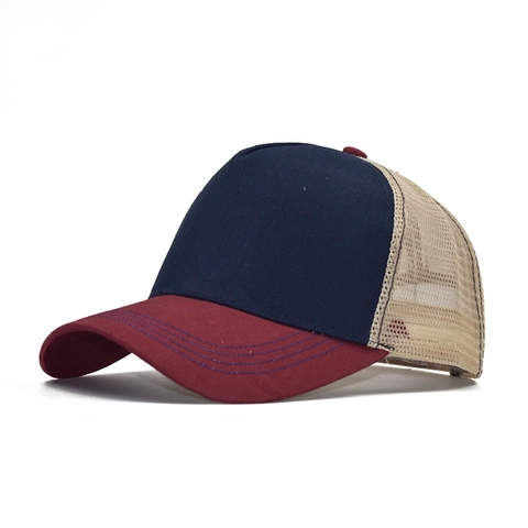 Unisex Casual Mesh Trucker Hat Color Block Ρυθμιζόμενο Καπέλο Μπέιζμπολ Αναπνεύσιμο Καπέλο Ήλιου Για Υπαίθριο Hip Hop Streetwear