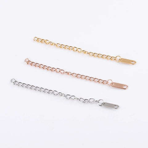 Cadena De Extensión De Collar De Acero Inoxidable Accesorios Para Hacer Joyas DIY Cadena De Cola Ajustable