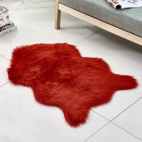 Weicher Kunstpelz Teppich Unregelmäßiger Lammfell Plüschbereich Teppich Für Schlafzimmer Wohnzimmer Sofa Rutschfest Waschbar