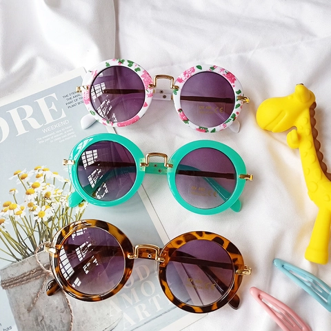 Occhiali Da Sole Rotondi Per Bambini Protezione UV400 Lenti Sfumate Ponte In Metallo Retro Moda Per Ragazzi Ragazze