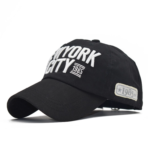 Cotton Baseball Cap With New York City 3D Letter Embroidery Retro Sports Style Adjustable Outdoor Hat For Men Women