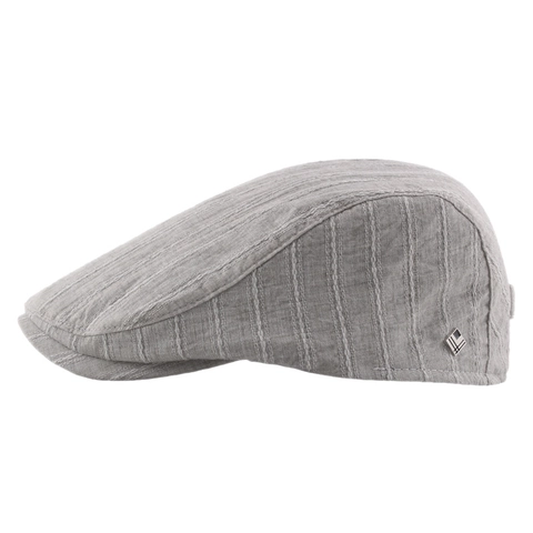 Schiebermütze Baumwolle Leinen Vertikale Streifen Kurze Krempe Verstellbar Retro Flat Cap Für Herren Atmungsaktive Ivy Cap