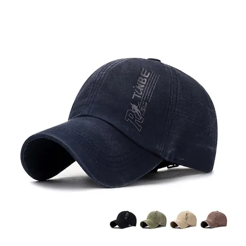 Washed Cotton Baseball Cap Vintage Distressed Adjustable Sun Hat Men Outdoor Sports Casual Retro Breathable