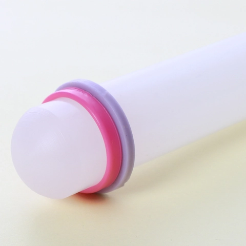 Non-Stick Plastic Rolling Pin With Thickness Guide Rings For Fondant Baking Cake Decorating Dough Modern Simple