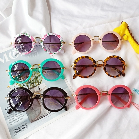 Occhiali Da Sole Rotondi Per Bambini Protezione UV400 Lenti Sfumate Ponte In Metallo Retro Moda Per Ragazzi Ragazze