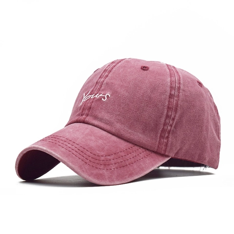 Washed Cotton Baseball Cap Vintage Distressed Dad Hat With Yours Embroidery Adjustable For Men Women