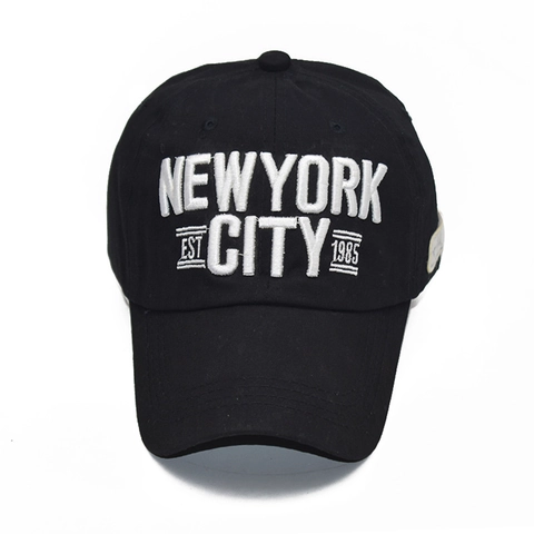 Cotton Baseball Cap With New York City 3D Letter Embroidery Retro Sports Style Adjustable Outdoor Hat For Men Women