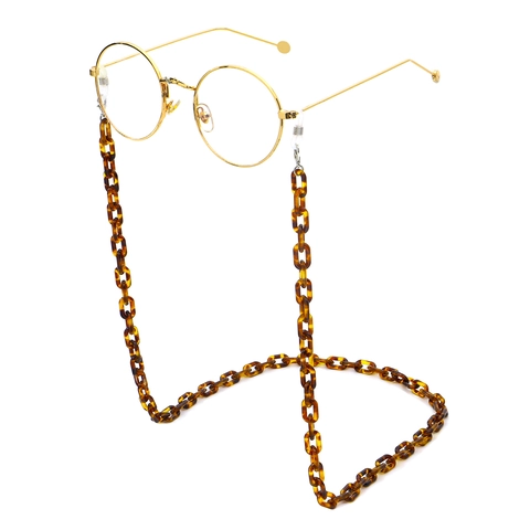 Brillenband Acryl Retro Harz Brille Kette Anti-Verlust Schildpatt Leopard Marmor Muster Für Damen Herren Mode
