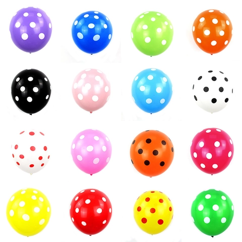 Polka Dot Latex Balloons Round Thickened Colorful Inflatable Balloons For Birthday Wedding Party Event Room Decoration