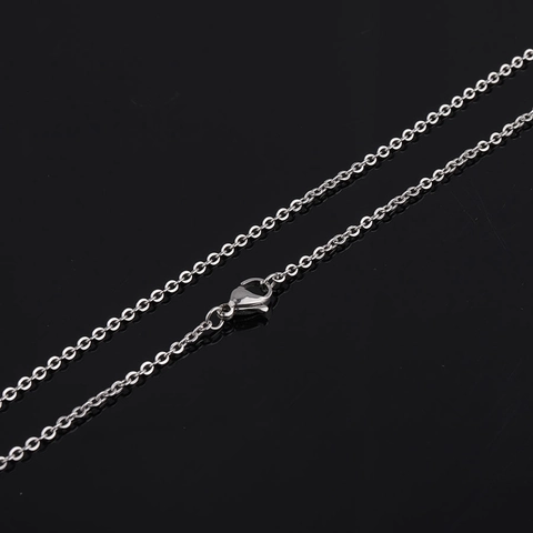 304 Stainless Steel Cable Link Chain Necklace With Lobster Clasp 18K Gold Plated DIY Jewelry Making Findings Basic Minimalist