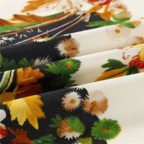 Foulard Carré en Satin avec Imprimé Floral et Papillon Vintage pour Femmes Élégant Châle en Sergé Effet Soie pour Fête Quotidienne