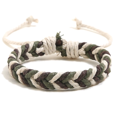 Pulsera Trenzada A Mano Cuerda De Cáñamo Colorida Nudo Corredizo Ajustable Estilo Bohemio Étnico Joyería De Amistad