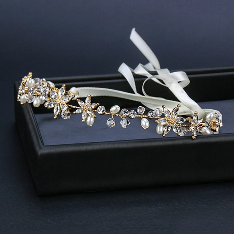 Fascia Capelli Bambini Cristallo Strass Stella Fiore Lega Perla Artificial Fatto Mano Nastro Accessorio Capelli Ragazze Matrimonio