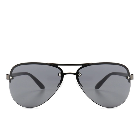Aviator Zonnebril Metalen Half Montuur PC Verlooplenzen UV-bescherming Mode Retro Brillen Voor Heren Dames Vissen Fietsen