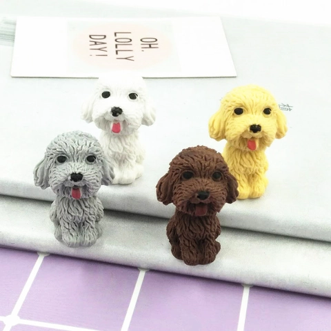 Creatieve Schattige Puppy Vorm Gum Cartoon Dier Rubberen Gommen Voor Kinderen Student School Stationery Cadeau