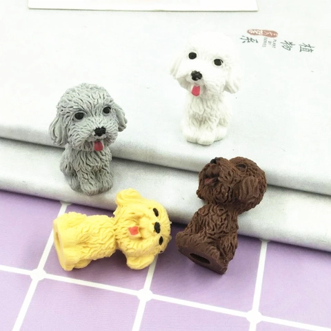 Creatieve Schattige Puppy Vorm Gum Cartoon Dier Rubberen Gommen Voor Kinderen Student School Stationery Cadeau