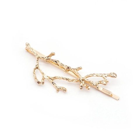 Koreaanse Mode Tak Gewei Legering Haarclips Minimalistisch Elegant Goud Zilver Natuur Geïnspireerde Haarspeld Vrouwen Sieraden