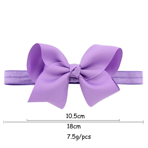 Diadema para Bebé Con Lazo de Color Sólido Hecha a Mano Banda de Pelo de Nailon de Alta Elasticidad para Niños Pequeños Accesorios