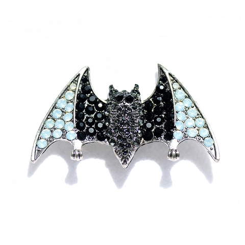 Spilla Animale Pipistrello Lega Strass Gotico Halloween Vintage Stile Scuro Pin Per Abito Cappotto Unisex Gioielli