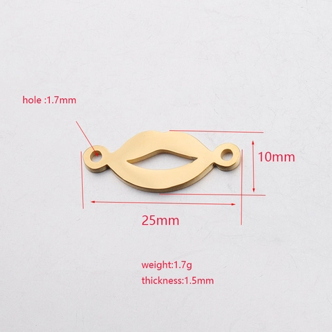 Colgantes Labios Acero Inoxidable Pulido Espejo Dijes Forma Boca Sexy Conectores Para Bisutería DIY