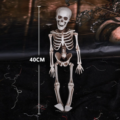 Realistisches Ganzkörper Skelett Kunststoff Bewegliche Gelenke Halloween Dekoration Horror Party Requisite Hängendes Ornament