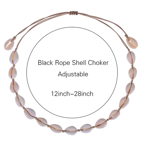 Bohemian Naturmuschel Halskette Und Armband Handgefertigt Gewebtes Seil Verstellbar Strand Schmuck Für Damen