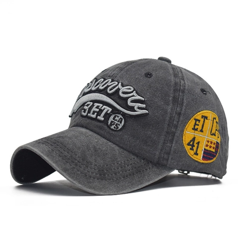 Cappello Da Baseball In Cotone Lavato Berretto Papà Effetto Consunto Con Ricamo Lettere 3D Regolabile Per Uomini Donne