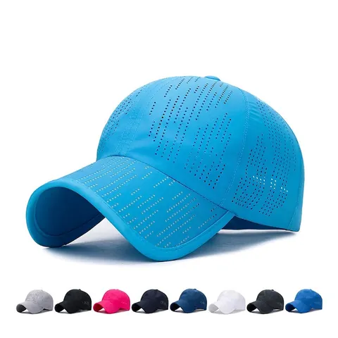 Berretto da Baseball Unisex ad Asciugatura Rapida Taglio Laser Traspirante Cappello da Sole Leggero Regolabile per Sport Outdoor Viaggi Corsa