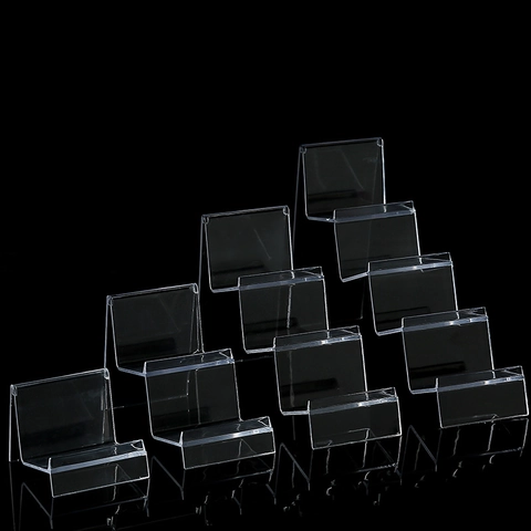 Tiered Display Stand Clear Plastic Ladder Rack For Wallet Phone Jewelry Cosmetics Organizer Desktop Countertop