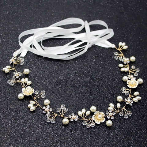 Handgemachtes Braut Haarrebe Stirnband Mit Kunstperlen Kristallen Und Blumen Für Hochzeitsfeier Böhmischen Stil Damen Mädchen