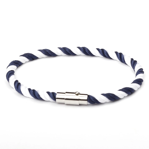 Woven Nylon Rope Bracelet With Copper Magnetic Clasp Handmade Twisted Cord Wristband Jewelry For Men Women