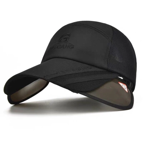 Berretto Da Baseball Con Tesa Retraibile Protezione Solare Mesh Traspirante Cappello Da Sole All'aperto Unisex