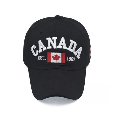 Casquette De Baseball En Coton Canada Broderie Lettre Patch Drapeau 1867 Ajustable Chapeau Sportif