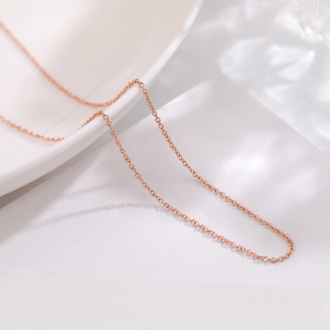 Minimalist 18K Gold Plated 316L Stainless Steel O Chain And Lips Chain Necklace For Women Elegant Jewelry