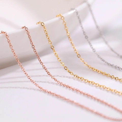 Minimalist 18K Gold Plated 316L Stainless Steel O Chain And Lips Chain Necklace For Women Elegant Jewelry