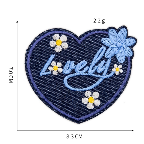 Toppe Ricamate Farfalla Cuore Da Stirare Tessuto Denim Applicazione Decorativa Per Riparazione Vestiti Giacche